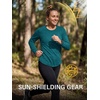 image:imageStelle Womens Long Sleeve Sun Shirts Quick Dry Workout TopPeacock Blue