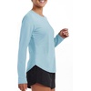 image:imageStelle Womens Long Sleeve Sun Shirts Quick Dry Workout TopSky Blue