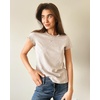 image:imageStelle Womens Modal Soft Crewneck Short Sleeve T Shirts Basic TeesOat Milk