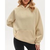 image:imageStelle Womens Oversized Fleece Hoodies Long Sleeve Casual SweatshirtBeige
