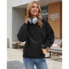 image:imageStelle Womens Oversized Fleece Hoodies Long Sleeve Casual SweatshirtBlack