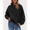 image:imageStelle Womens Oversized Fleece Hoodies Long Sleeve Casual SweatshirtBlack