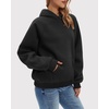 image:imageStelle Womens Oversized Fleece Hoodies Long Sleeve Casual SweatshirtBlack