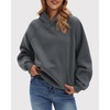 image:imageStelle Womens Oversized Fleece Hoodies Long Sleeve Casual SweatshirtCharcoal