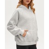 image:imageStelle Womens Oversized Fleece Hoodies Long Sleeve Casual SweatshirtLight Heather Grey