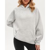 image:imageStelle Womens Oversized Fleece Hoodies Long Sleeve Casual SweatshirtLight Heather Grey