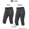image:imageStelle Womens Softball Pants KneeHigh Knickers with Pocket Fastpitch AdultCharcoal