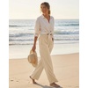 image:imageStelle Womens Wide Leg Lounge Pants Soft Stretch Casual Travel WearBeige
