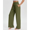 image:imageStelle Womens Wide Leg Lounge Pants Soft Stretch Casual Travel WearOlive Green