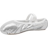 image:imageStelle Ballet Slippers for Girls Glitter Metallic Vegan Leather Full SoleSilver