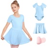 image:imageStelle Girls Ballet Leotards Dance Outfits with Skirt and Footed Tights01blue