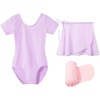 image:imageStelle Girls Ballet Leotards Toddler Dance Combo with Skirt and Tights1lavender