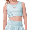 image:imageStelle Girls Dance Tops Sparkly Metallic Crop Tank Top RacerbackLight Blue