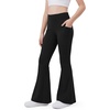 image:imageStelle Girls Flare Leggings with Pockets High Waisted Yoga Dance PantsBlack