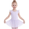 image:imageStelle Girls Flutter Sleeve Ballet Leotards Toddler Tutu Skirted DressesLavender