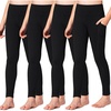 image:imageStelle Girls Leggings with Pockets Kids Dance Yoga Running Athletic Pants4packblack 2 Side Pocket