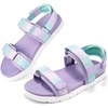 image:imageStelle Girls Summer Casual OpenToe Flat Toddler Kids SandalsLilac Mint