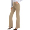 image:imageStelle Womens Bootcut Stretch Dress Work Pants Slacks with Pockets Pull OnKhaki