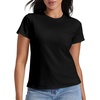 image:imageStelle Womens Cotton Crewneck T Shirt Short Sleeve Basic Tees Summer TopsBlack