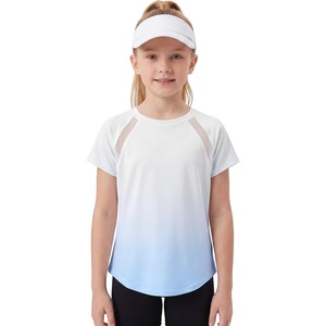 image:imageStelle Athletic Shirts for Girls Short Sleeve Soccer Active Tshirts KidsLight Blue08