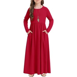 image:imageStelle Girls Long Sleeve Maxi Dress with Pockets 615 YearsRed