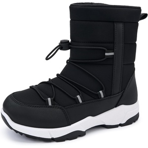 image:imageStelle Girls Snow Boots with Side Zipper Kids Warm Winter BootsBlack