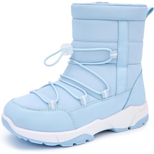 image:imageStelle Girls Snow Boots with Side Zipper Kids Warm Winter BootsIcy Blue
