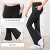 image:imageStelle Girls Flare Leggings with Pockets High Waisted Bootcut Yoga Pants01b1black