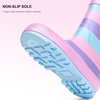image:imageStelle Kids Rain Boots for Boys Girls Outdoor Play and Rainy DaysCotton Candy Stripe