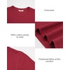 image:imageStelle Women Cotton T Shirts Short Sleeve Basic Tees Casual Boxy Crop TopsBurgundy