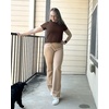 image:imageStelle Women Cotton T Shirts Short Sleeve Basic Tees Casual Boxy Crop TopsCoffee