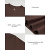 image:imageStelle Women Cotton T Shirts Short Sleeve Basic Tees Casual Boxy Crop TopsCoffee