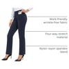 image:imageStelle Womens 30 Inch Straight Leg Work Pants Stretch Business CasualNavy2
