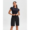 image:imageStelle Womens Cotton Bermuda Shorts 10 Sweat Shorts with Deep Pockets10 Black