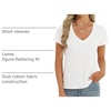 image:imageStelle Womens Modal Soft T Shirts Short Sleeve V Neck Basic TeeOffwhite