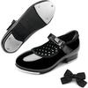 image:imageStelle Toddler Tap Shoes with Detachable BowToddlerLittle KidBig KidBlack