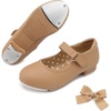 image:imageStelle Toddler Tap Shoes with Detachable BowToddlerLittle KidBig KidTan