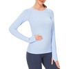 image:imageStelle Womens Seamless Long Sleeve Workout Tops Compression Athletic ShirtsBlue