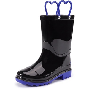 image:imageStelle Girls Rain Boots with EasyOn Handles Kids Boys BootsBlack