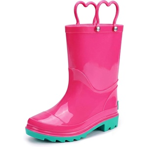 image:imageStelle Girls Rain Boots with EasyOn Handles Kids Boys BootsFuchsia