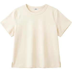 image:imageStelle Women Cotton T Shirts Short Sleeve Basic Tees Casual Boxy Crop TopsCreme