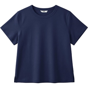 image:imageStelle Women Cotton T Shirts Short Sleeve Basic Tees Casual Boxy Crop TopsNavy