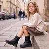 image:imageStelle Girls Combat Ankle Boots with Printed LaceUp and Side ZipperBlack