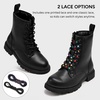 image:imageStelle Girls Combat Ankle Boots with Printed LaceUp and Side ZipperBlack