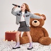 image:imageStelle Girls Combat Ankle Boots with Printed LaceUp and Side ZipperHolographic Lavender