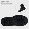 image:imageStelle Girls Combat Ankle Boots with Printed LaceUp and Side ZipperPatent Black Glitter