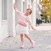 image:imageStelle Girls Combat Ankle Boots with Printed LaceUp and Side ZipperPink Ombre Glitter