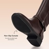image:imageStelle Girls Knee High Boots with Side Zipper Tall BootsEspresso