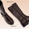 image:imageStelle Girls Knee High Boots with Side Zipper Tall BootsEspresso