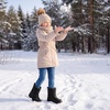 image:imageStelle Girls Snow Boots Waterproof EasyOn NonSlip Winter BootsBlack